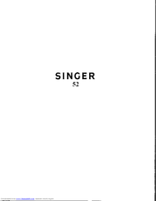 SINGER 52-62 Manual