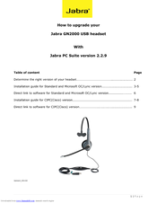JABRA GN2000 - DATASHEET 3 Installation Manual