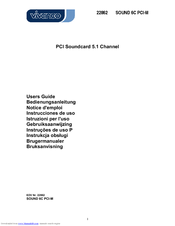 VIVANCO PCI SOUNDCARD 5.1 CHANNEL - PROGRAMMING User Manual