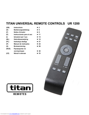 Titan TITAN UR 1200 - DEVICE BRAND CODE LIST Instructions Manual