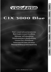 VDO CIX 3000 BLUE - Manual