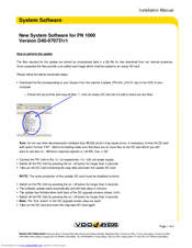 VDO PN 1000 - Installation Manual