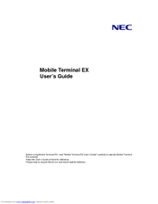 NEC MOBILE TERMINAL EX User Manual
