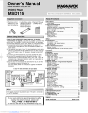 Magnavox MSD115 Owner's Manual