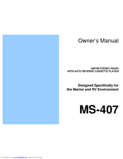 AUDIOVOX MS-407 Owner's Manual