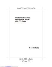 Audiovox VR202 User Manual