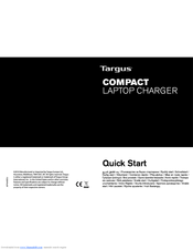 TARGUS COMPACT LAPTOP CHARGER Quick Start Manual