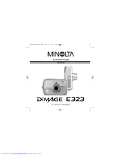 MINOLTA DIMAGE E323 - SOFTWARE Instruction Manual