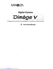 MINOLTA Dimage V Instruction Manual