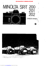 MINOLTA SR-T 200 - IR REMOTE CONTRO LRC-3 Manual