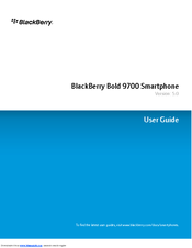 BLACKBERRY BOLD 9700 - WILLKOMMEN BEI ! User Manual