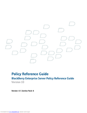 Blackberry ENTERPRISE SOLUTION SECURITY - - POLICY Reference Manual