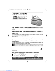 MORPHY RICHARDS Jet Stream Series Instructions Manual