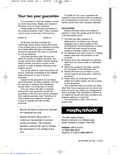MORPHY RICHARDS IB48730 Instructions Manual