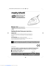 MORPHY RICHARDS Breeze 40310 Instructions Manual