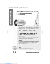 Morphy Richards ULTRALIGHT CYCLONE VACUUM CLEANER Manual