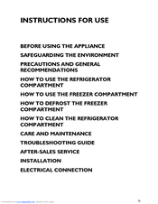 WHIRLPOOL 471 Instructions For Use Manual