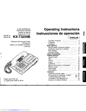 Panasonic KXT3250 - Integrated Telephone System Operating Instructions Manual