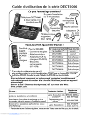 Uniden DECT4066A Manual D'utilisation