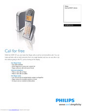 Philips VOIP3211G - Cordless Phone / USB VoIP Specifications