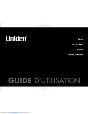 Uniden DXI5586-2 - DXI Cordless Phone Guide Utilisateur