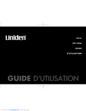 Uniden EXI 4246 Series Manual D'utilisation