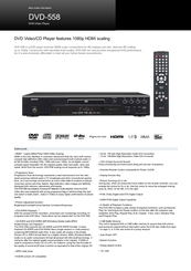 Denon DVD558 - DVD 558 Player Specifications