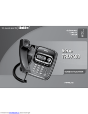 Uniden TRU9488 - TRU 9488 Cordless Phone Base Station Manual D'utilisation