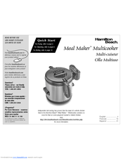 Hamilton Beach 35136 - Meal Maker Multicooker Use & Care Manual