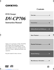 Onkyo DV-CP706 Instruction Manual