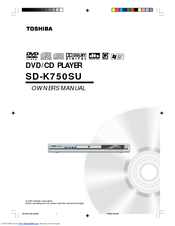 Toshiba SD-K750SU2 Owner's Manual