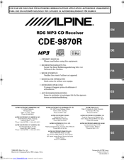 Alpine CDE-9870R Owner's Manual