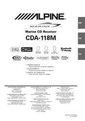 Alpine CDA-118M Manual De Usuario