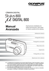 Olympus 225625 - Stylus 800 Digital Camera Manual Avanzado