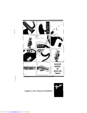 FENDER ELECTRIC GUITARS AND BASSES Manual