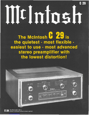 MCINTOSH C29 - Brochure