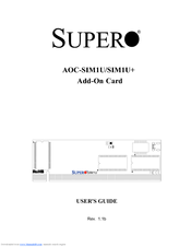 Supero AOC-SIM1U+ User Manual