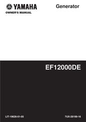 Yamaha EF12000DE - Premium Generator Owner's Manual