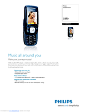 Philips S890 Specifications