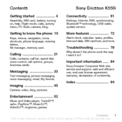 Sony Ericsson K550i User Manual