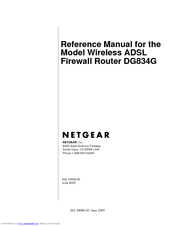 Netgear DG834Gv1 - 54 Mbps Wireless ADSL Firewall Modem Reference Manual