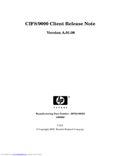 HP CIFS/9000 Client Release Note