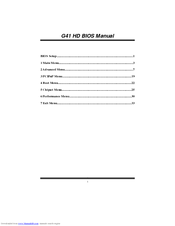 Biostar G41 HD Bios Setup Manual