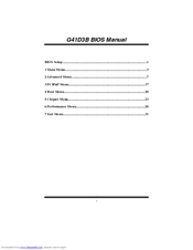 Biostar G41D3B Bios Setup Manual