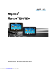 Magellan Maestro 4370 - Widescreen Bluetooth Portable GPS Navigator Mode D'emploi