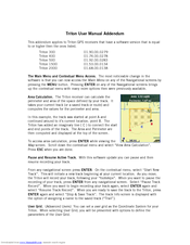 Magellan Triton 300 - Hiking GPS Receiver User Manual Addendum