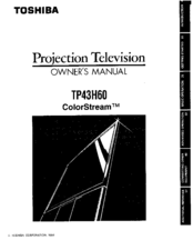 Toshiba ColorStream TP43H60 Owner's Manual