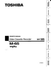 Toshiba M-65 Owner's Manual