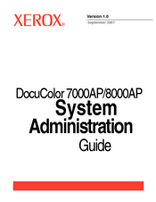 Xerox DocuColor 7000AP System Administration Manual