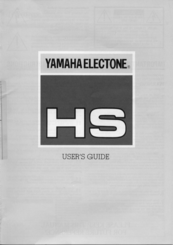 Yamaha Electone HS-7 User Manual